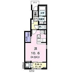 シャノワール ワンルームの間取図画像