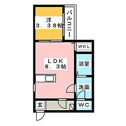 Taste八田 1LDKの間取図画像