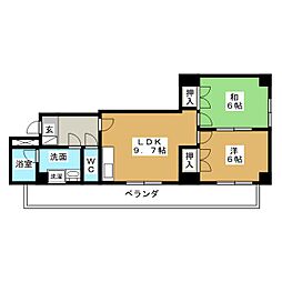 丸の内ＩＨビル 6階2LDKの間取り