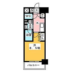 OKBアヴェニール菊井町 1Kの間取図画像
