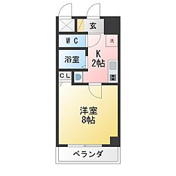 ヤマトマンション大須5 1Kの間取図画像