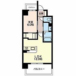 GRANDFARO 1LDKの間取図画像