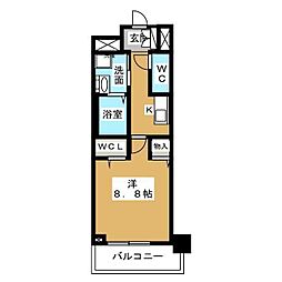 L'ENVOLMEIEKI 1Kの間取図画像