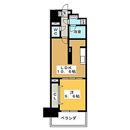 アロームドゥジョア 1LDKの間取図画像