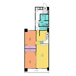 ライオンズマンション栄第2 2LDKの間取図画像