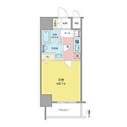 SHOKEN Residence名古屋SOUTH 1Kの間取図画像