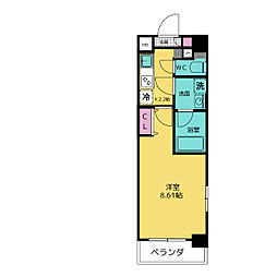 アールズテラス名駅 1Kの間取図画像