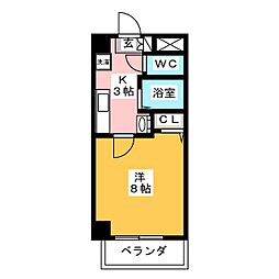 ヤマトマンション西日置 1Kの間取図画像