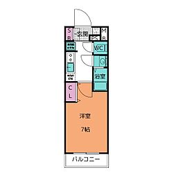 メイクスWアート丸の内 1Kの間取図画像