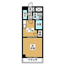 Deuxmilleun 1DKの間取図画像