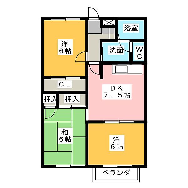 パークサイド日比津 ｜愛知県名古屋市中村区日比津町１丁目(賃貸アパート3DK・2階・57.96㎡)の写真 その2