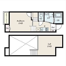 Ｃｒｅｏ本陣弐番館 2階1Kの間取り