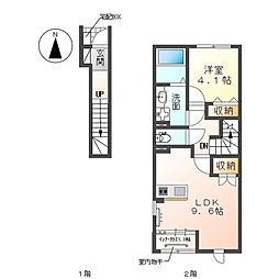 Win2026 1LDKの間取図画像
