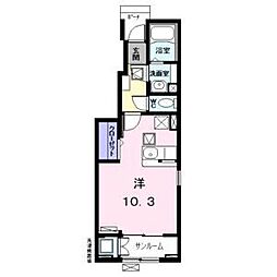 メゾン・ド・モリタ3 ワンルームの間取図画像