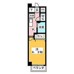 T'sDream千原 1Kの間取図画像