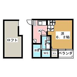 メゾン・フランク 1Kの間取図画像