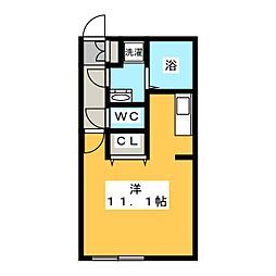 Branche本陣 ワンルームの間取図画像