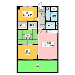ハピネス五反田 3LDKの間取図画像