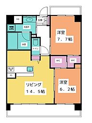 グランドコート (GRAND COURT) 2LDKの間取図画像