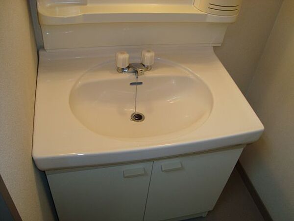 画像15:洗面台の受け口の周りにはスペースがあるのでものを置けますね。