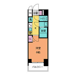 プレサンス吹上駅前エテルノ 15階1Kの間取り