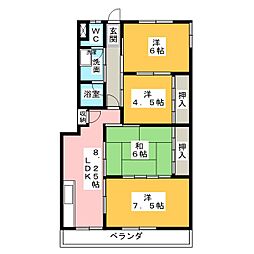 メゾン杏林 4LDKの間取図画像