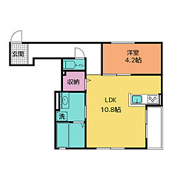 仮）昭和区下構町アパート 301 3階1LDKの間取り