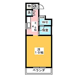 フルハウス ワンルームの間取図画像