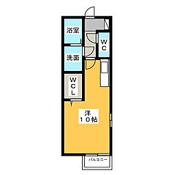 ウィルステージ陶生 1Kの間取図画像