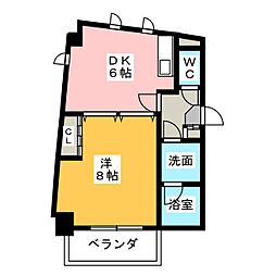 良庵 1DKの間取図画像