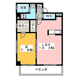 ラプーリア御器所 1LDKの間取図画像