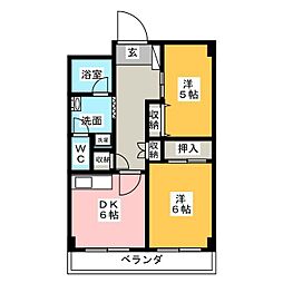 アーバン・レジデンス吹上 2DKの間取図画像