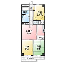 庄京ビル 3LDKの間取図画像