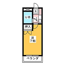 コーポラス太田 1Kの間取図画像