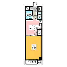アートホーム広路 1DKの間取図画像