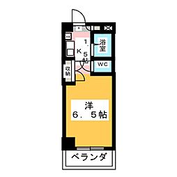 ふぁんはうす ワンルームの間取図画像