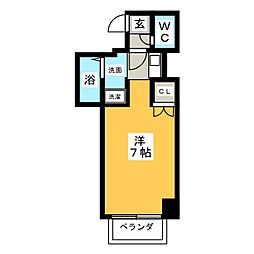 フォーシーズンズ広路 ワンルームの間取図画像