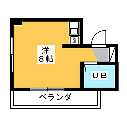 メゾン塩付 ワンルームの間取図画像
