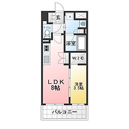 名古屋市昭和区桜山町3丁目マンション 1LDKの間取図画像