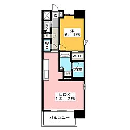 プレディアコート御器所 1LDKの間取図画像