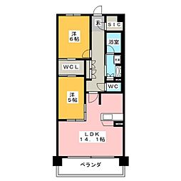ヒヴィ・カーサ瑞穂 2LDKの間取図画像