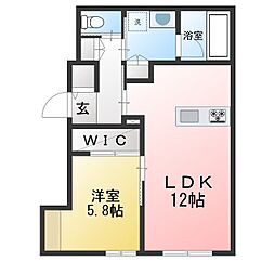 Mio Terrace Mizuho 1LDKの間取図画像