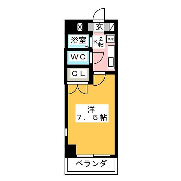 ジュネス東別院 ｜愛知県名古屋市中区平和１丁目(賃貸マンション1K・3階・24.00㎡)の写真 その2