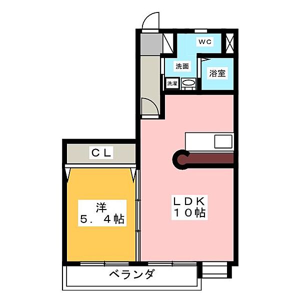 ＣＡＳＡ　ＡＢＩＴＡＲＥ ｜愛知県名古屋市中川区中野本町２丁目(賃貸マンション1LDK・2階・41.54㎡)の写真 その2