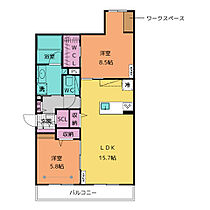 ciel 八熊 302 ｜ 愛知県名古屋市中川区南八熊町2番9号（賃貸マンション2LDK・3階・70.64㎡） その2