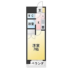 グリンハイツ 1Kの間取図画像