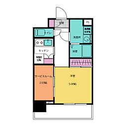 エステシア上前津 1SKの間取図画像