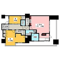 ロイヤルクレスト金山フロント 2LDKの間取図画像