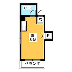 インテリジェント神宮 ワンルームの間取図画像