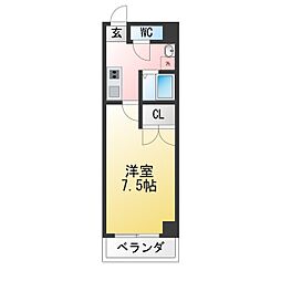 PYマンション 1Kの間取図画像